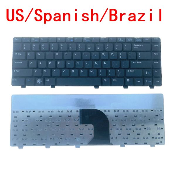 Teclados nuevos EE. UU. Brasil Brasil Brasil Teclado para la computadora portátil para Dell Vostro 3300 3400 3500 V3500 V3300 V3400 P10G Reemplazo de PC de cuaderno V3300