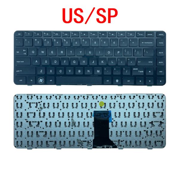 Teclados Nuevos EE. UU. ESPACIONA ESPACIETRO Teclado para portátiles para HP Pavilion DM41000 DV52000 DM41012 DM42000 DM42001ER Reemplazo de Notebook PC