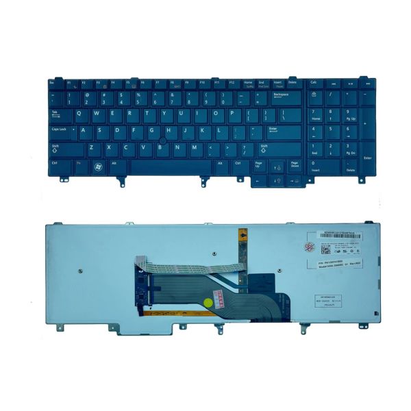 Teclados Nuevos EE. UU. Talillo de retroceso de la computadora portátil de Taiwán para Dell E6520 E5520 M4600 M6600 E5530 E6530 M4700 M6700 E6540 Reemplazo de PC de cuaderno