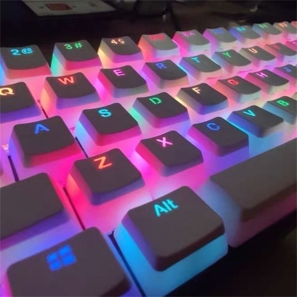 Claviers Profil OEM PBT Keycaps 108 touches Pudding Keycap pour Cherry MX Switch Kit de clavier mécanique RGB Gamer rétro-éclairé 221018