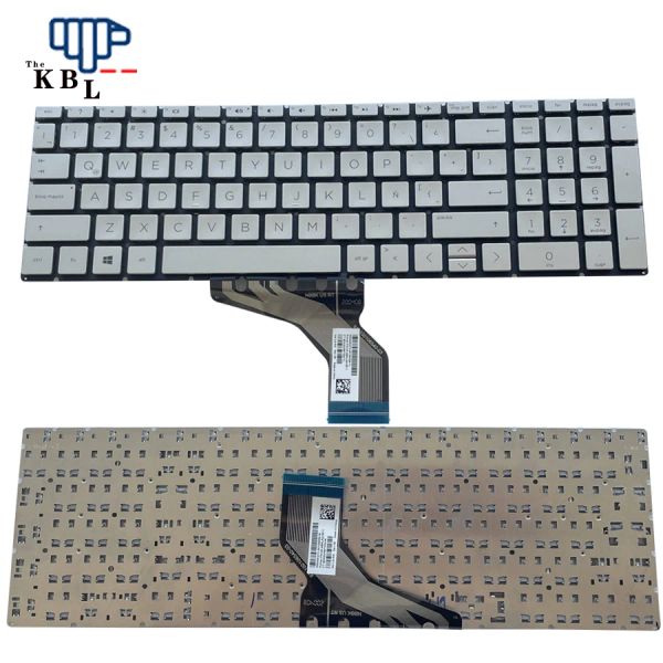 Teclados Originales Nuevo lenguaje latino para HP 15DA 15DB 15DX 15DR 15CR 15CS Silver Laptop Keyboard 2HABKLAQ15011