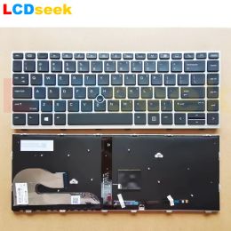 Toetsenborden origineel nieuw US laptoptoetsenbord voor HP EliteBook 840 G5 846 G5 745 G5 L14378001 L11307001 US KEYBOARD BEREICE TRACKPOINT