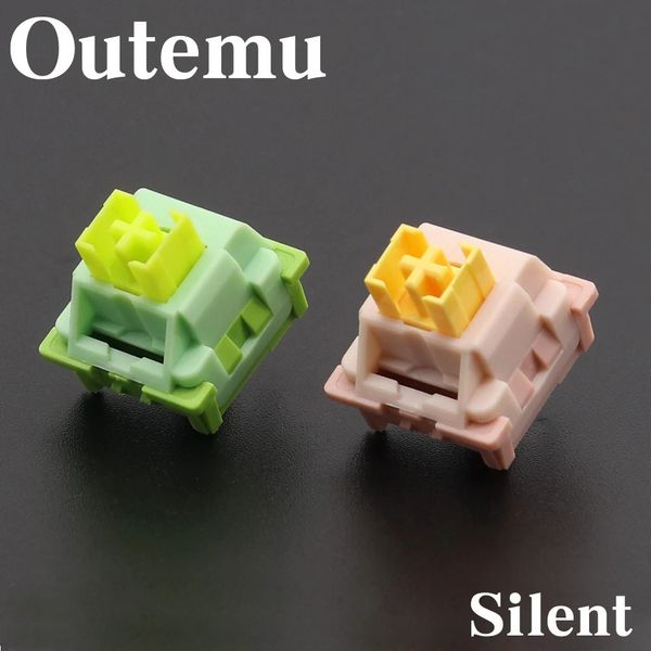 Claviers Outemu silencieux citron pêche commutateur pour clavier mécanique 3Pin linéaire Tactile 40g 50g rvb SMD Mechan clavier jeu MX commutateurs 231130