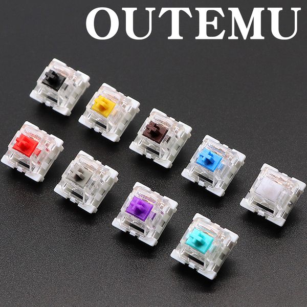 Tecillos Interruptor Outemu para teclado 3PIN Táctil lineal Switches silenciosos Clicky para teclados mecánicos Interruptor de juego de color azul rojo blanco 230817 230817