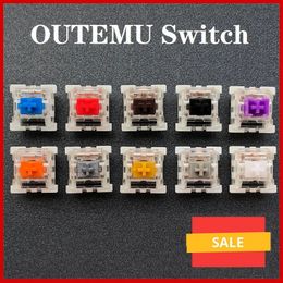 Toetsenborden Outemu-schakelaar Mechanische toetsenbordschakelaar 3-pins Clicky Lineaire tactiele stille schakelaars RGB LED SMD Gaming Compatibel met MX-schakelaar 230715