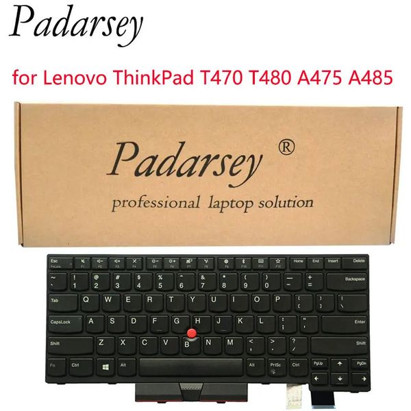 Teclados Padarsey Teclado de repuesto para portátil compatible con Lenovo ThinkPad T470 T480 A475 A485 portátil sin retroiluminación 231130