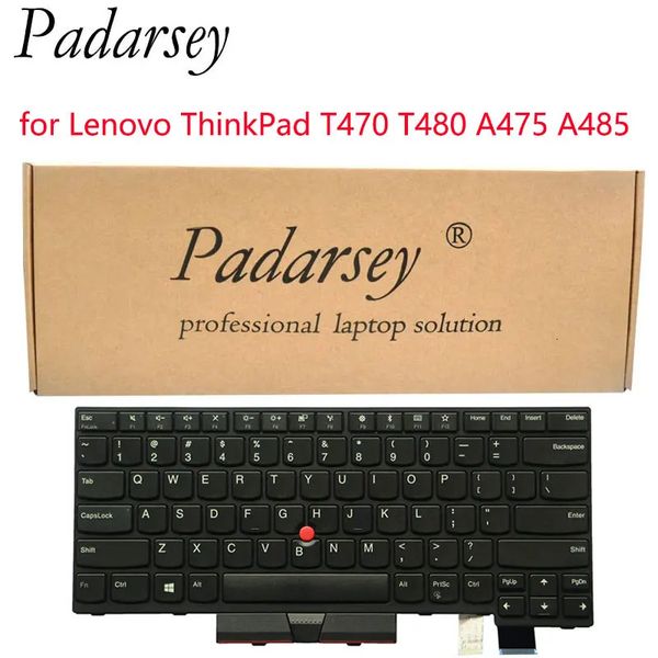 Teclados Padarsey Teclado de repuesto para portátil compatible con Lenovo ThinkPad T470 T480 A475 A485 portátil sin retroiluminación 231123