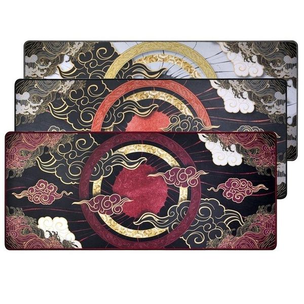 Claviers Phangkey Amaterasu Mousepad Deskmat pour souris clavier mécanique 900 400 4mm bords cousus en caoutchouc de haute qualité doux 230414 Dhob2