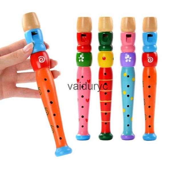 Teclados Piano 1 Pieza Pequeña Flauta Piccolo Colorida de Madera para Niños Aprendizaje Ritmo Instrumento Musical Educación Temprana Música Sonido Juguetes para Niñosvaiduryc