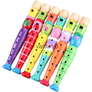 Toetsenborden Piano 1Pc Houten Cartoon Fluit Kinderen Klarinet 6-Hole Piccolo Baby Speelgoed Muziekinstrument Speelgoed Vroege Onderwijs Verlichting TMZvaiduryb