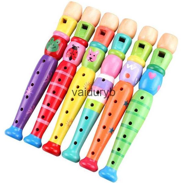 Claviers Piano 1 pièce en bois, flûte de dessin animé pour enfants, clarinette 6 trous Piccolo, jouets pour bébés, instruments de musique, jouets d'éducation précoce, illumination TMZvaiduryb