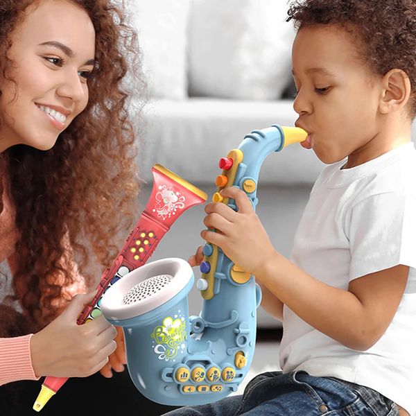 Claviers Piano 1 pièces jouets de musique pour bébé jouet d'éducation précoce coloré infantile trompette Instruments de musique jouets enfants Saxophone enfant en bas âge débutants cadeaux 231204