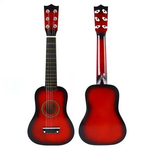 Claviers Piano 21 pouces guitare acoustique petite taille guitare en bois Portable pour enfants enfants rouge 231214