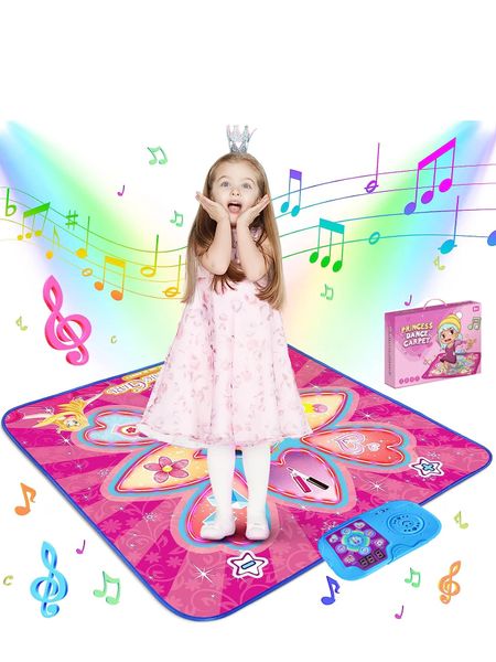 Claviers Piano 90x90cm Grande couverture de danse électrique avec lumières Tapis de jeu pour bébé Clavier 3 modes de jeu Jouet de sport Jouets éducatifs pour enfants 231124