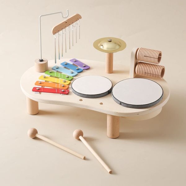 Teclados piano baby eolian bells rattle Montessori Toys Educational Toys Musical Toys Kits Drum Table Music Music Instrumentos musicales de madera 231031