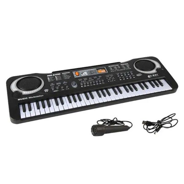 Tecillos Piano Baby Music Sound Toys 61 Key Electronic Tube Organ Keyboard de piano digital con micrófono Música para niños Toy WX5.21