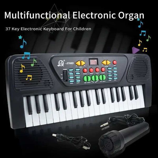 Tecillos Piano Baby Music Toys Sound Toys Keyrens Keyboard 37 Key Portable Electronic Piano Music Digital Piano Keyboard Toy Educational Toy WX5.21