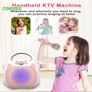 Teclados Piano Bluetooth Niños Reproductor de música inalámbrico Karaoke para niños Máquina de canto Juguete S er para niño niña Regalo de fiesta Soporte de luz LED TF 231129