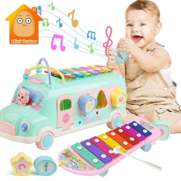 Teclados Piano Niños Música Autobús Juguetes Instrumento Xilófono Piano Precioso Perlas Bloques Clasificación Aprendizaje Educativo Bebé Juguetes para niños 231206