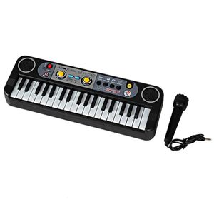 Tastaturen Klavier Kinder Musikinstrument Spielzeug Klavier Mini 37 Tasten Electone Tastatur mit Mikrofon Geschenke Lernen Lernspielzeug für Kinder 231206