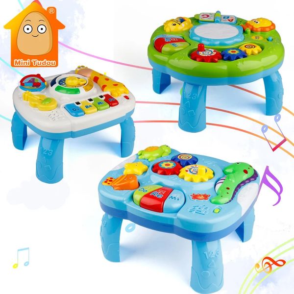 Claviers Piano Musique Table Bébé Jouets Machine d'apprentissage Jouet éducatif Musique Table d'apprentissage Jouet Instrument de musique pour enfant en bas âge 6 mois 231031