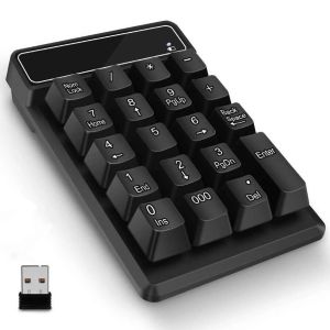 Toetsenboards Portable Number Pad Mini USB 2.4GHz 19Key Financial Accounting Numerieke toetsenbord toetsenbordextensies voor Laptop Desktop Notebook