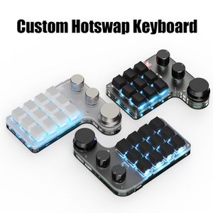 Keyboards Programming Macro Custom Knob Keyboard RGB 3 Key Copy Paste Mini Button Poshop Gaming Keypad Mechanical swap Macropad 230518