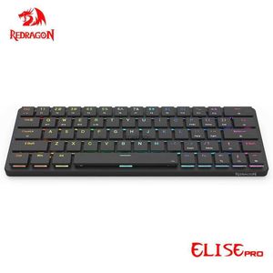 REDRAGON Elise Pro K624P RGB Superslank mechanisch gamingtoetsenbord USB-ondersteuning Bluetooth draadloos 2.4G 63 toetsen voor Compute PCL240105