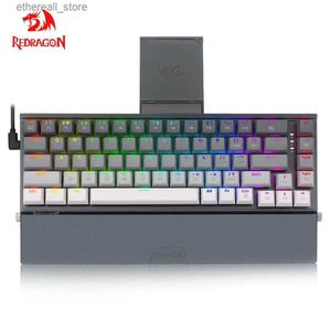 Claviers REDRAGON SHACO K641 RGB USB Mini jeu mécanique filaire clavier en aluminium rouge bleu commutateur 68 touches Gamer pour ordinateur PC portable Q231121