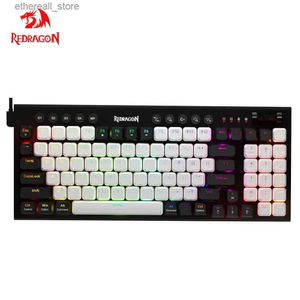 Claviers REDRAGON Sion K653 Pro RGB prend en charge Bluetooth 5.0 sans fil USB 2.4G 3 modes clavier de jeu mécanique mince 94 touches pour ordinateur PC Q231121