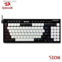 REDRAGON Sion K653 RGB USB Mini Slim Ultradun ontworpen Bedraad mechanisch gamingtoetsenbord Rode schakelaar 94 toetsen voor compute PC Q231122