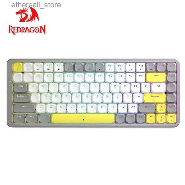 Claviers REDRAGON TL84-B RGB USB Mini mince Ultra-mince filaire clavier de jeu mécanique rouge bleu commutateur 84 touches pour ordinateur portable Q231121