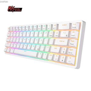 Teclados RK Royal Kludge RK837 El tercer examen simulado BT 5.0/2.4G/USB-C Teclado mecánico 68 Clave RGB Backlight Hot Enchip Game KeyboardL2404