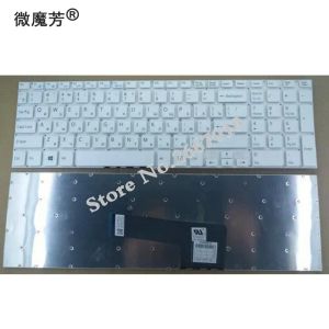 Teclados Ru Nuevo para Sony para VAIO SVF15 SVF152 FIT15 SVF151 SVF153 SVF1541 SVF15E Reemplazar el teclado Laptop White ruso