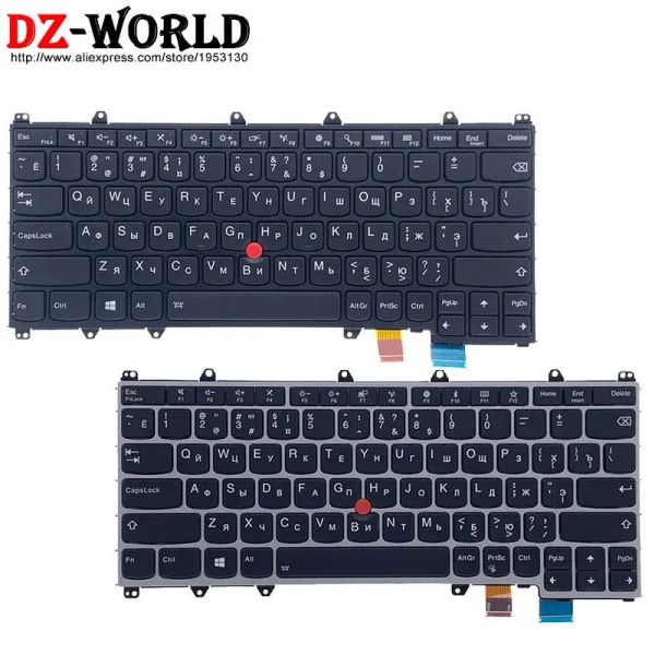 Teclados RU Russian retroiluminado teclado para Lenovo ThinkPad X380 Yoga 260 370 Laptop 01en450 01HX122 01EN409 01AV698 01HW597 00PA147 01AX255