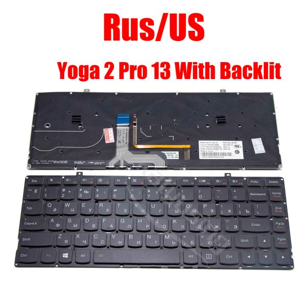 Teclados Ru EE. UU. Teclado para Lenovo IdeaPad Yoga 2 Pro 13 