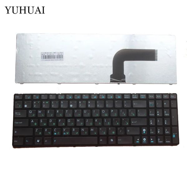 Teclados Russian Laptop Keyboard para ASUS K52 K52F K52DE K52D K52JB K52JC K52JE K52J K52N A72 A72D A72F A72J N50 N50V con marco RU