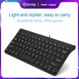 Claviers Ryra 2.4g USB Clavier filaire 78 ABS KEYCAPS Ultra Slim Mini Keyboard Protable Protable Mini Clavier pour Office PC d'ordinateur portable de bureau Home