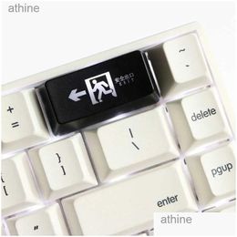 Claviers Sortie sécurisée R1 2U Backspace Keycap Shine Through Keycaps Abs gravé rétro-éclairé pour clavier mécanique Yq240123 Drop Delivery Com Otrcs