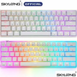 Tastiere Skyloong Gk61 61 tasti Tastiera meccanica da gioco USB cablata Rgb Retroilluminata Gamer per desktop Tablet Laptop Sk61 231117 Drop Deli Otw2J