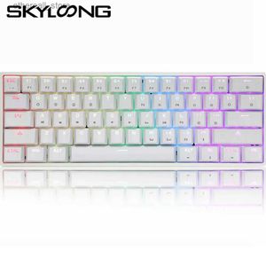 Skyloong GK61 61 toetsen Gaming mechanisch toetsenbord USB Bedraad RGB Backlit Gamer Mechanische toetsenborden voor desktop tablet Laptop SK61 Q231121