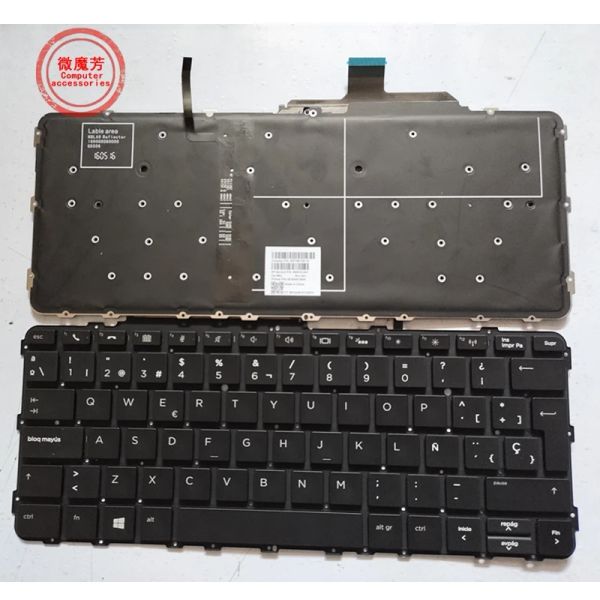 Teclados SP la/Reino Unido/EE. UU. Nuevo para HP EliteBook Folio G1 Hstnni73c 850915001 Teclado de retroceso de la computadora portátil