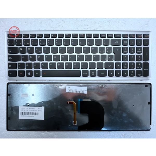 Claviers SP Nouveau clavier pour Lenovo IdeaPad Z500 Z500A Z500G P500 P500A Cadre d'argent pour ordinateur portable