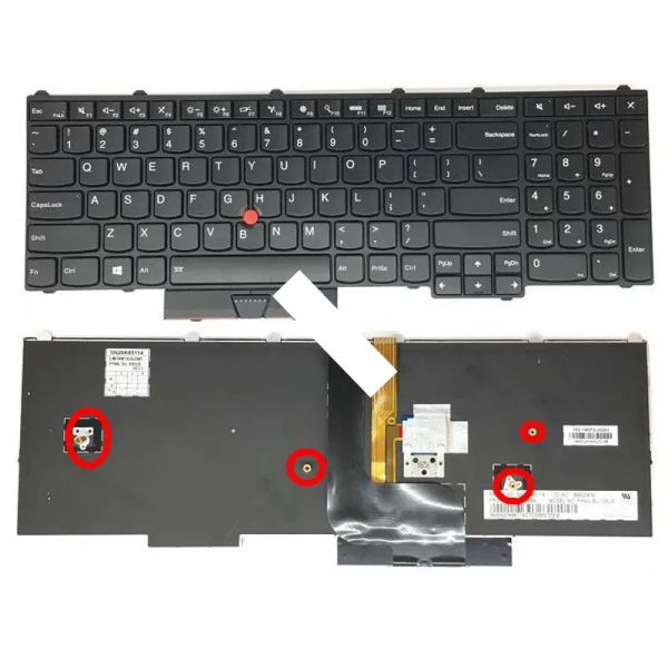 Teclados SP/Reino Unido/EE. UU. Teclado retroiluminado en inglés para Lenovo para ThinkPad P51 P71 Backlight Teclado 01HW200 01HW282 SN20M15446 Fit P50 P70