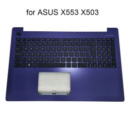Toetsenborden Spanje Laptop Palmstest toetsenbord voor ASUS X553 X553M K553MA X553MA F553MA X503 ES SPAANS TEYBOARDS Purple C Shell 13NB04X3AP0421