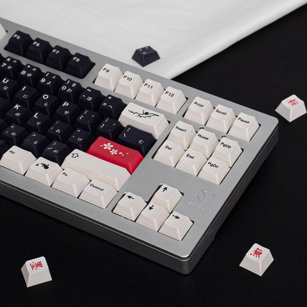 Claviers Sumi Grand ensemble Cherry Profile PBT Keycap Dye-Sub Anglais Personnalité personnalisée Keycaps pour clavier mécanique 61/64/68/75/84/87