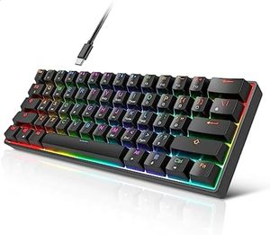 Keyboards TARGEAL Mechanical Gaming Keyboard RGB USB Mini Mechanical Keyboard Red Switch 61 Key Gamer for Computer PC Detachable Cable 231109