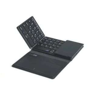 Claviers de clavier Bluetooth sans fil Touchpad pliant B055 avec pavé tactile numérique clé droite à droite