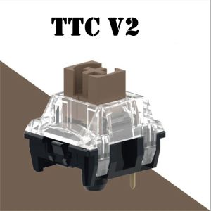 Toetsenboards TTC V2 Mute stille bruine toetsenbordschakelaar fabrieksmering 3 pins 55 g tactiele schakelaars voor aangepaste gaming mechanische toetsenborden