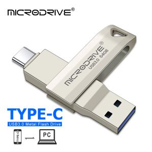 Toetsenboards Type C USB Flash Drive OTG 2 in 1 USB Stick 3.0 128 GB Penaandrijving 64 GB 256 GB 512 GB Pendrive Memory Disk